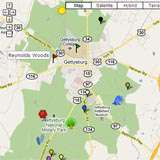 map of Gettysburg