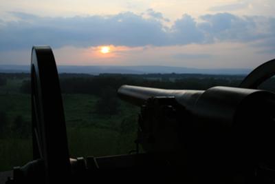 Cannon at Sunset