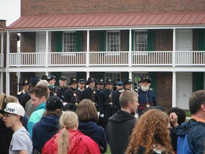 Group During Flag Ceremony